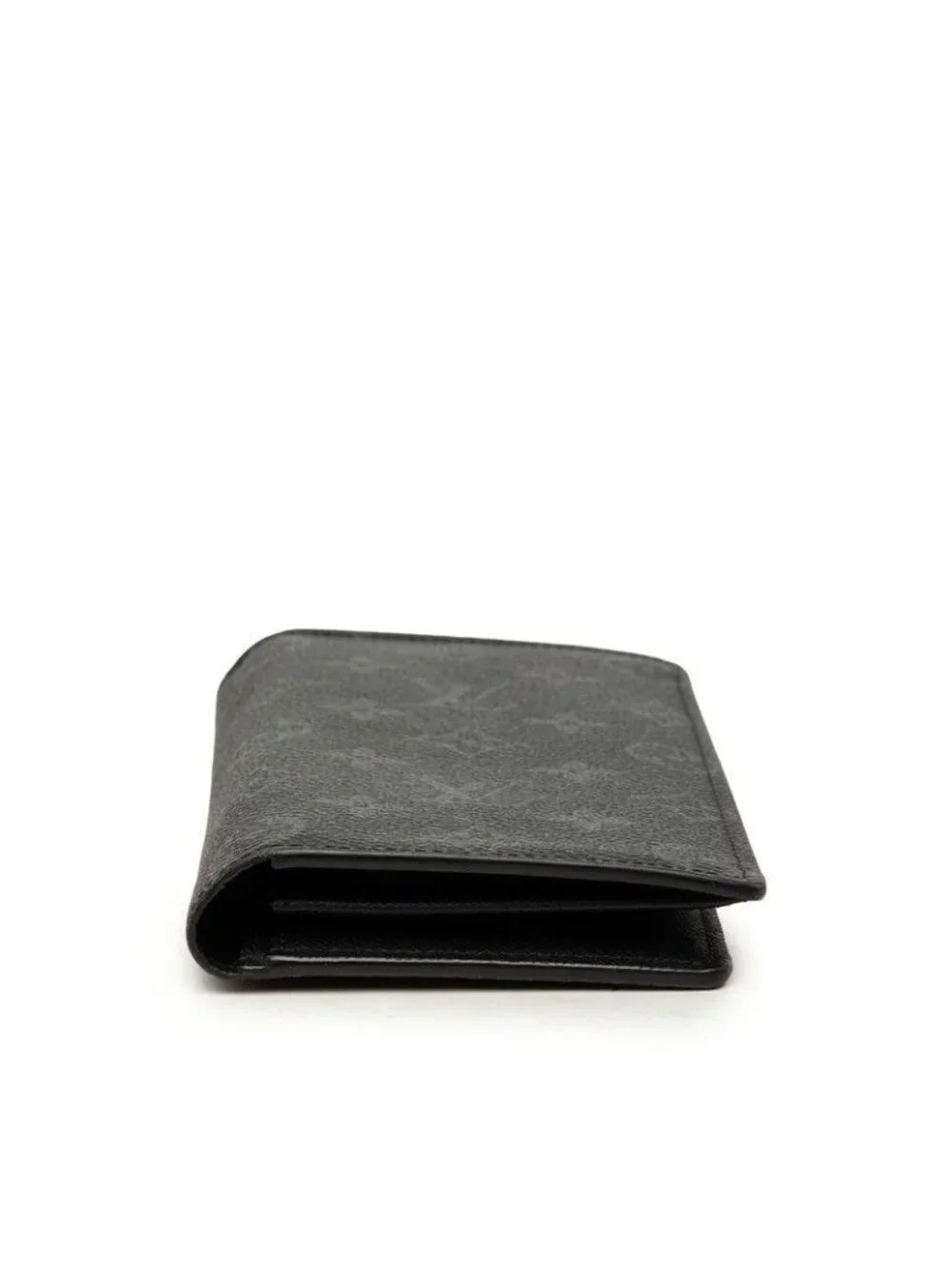 Louis Vuitton Monogram Eclipse Portefeuille Brazza Wallet Black Leather